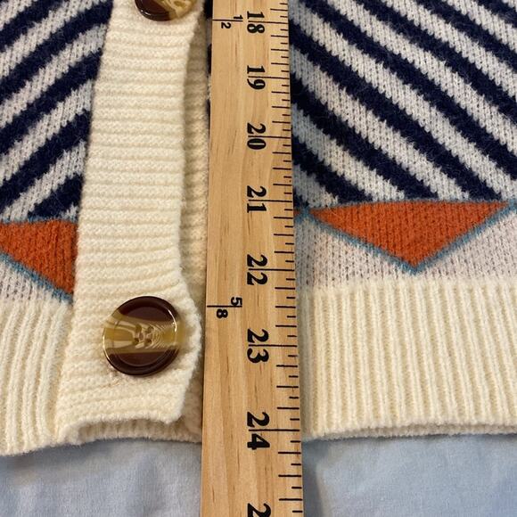 Dazy Oversized Cozy Eclectic Grandma Geometric Cardigan Sweater Size XL - Picture 5 of 6